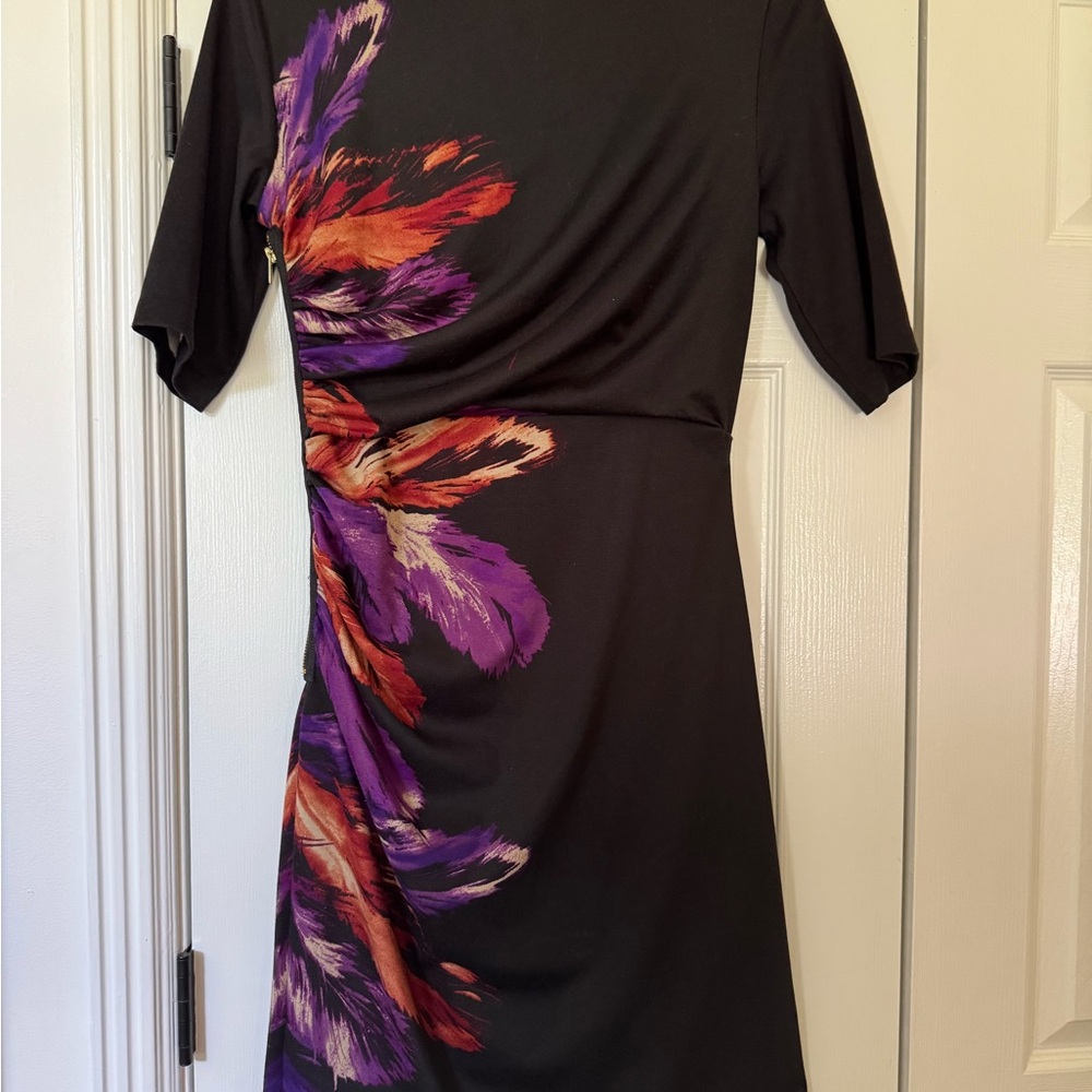 Elegant Black and Purple Dress